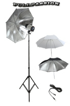 Kit 1 Flash 120W avec Parapluies